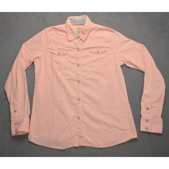 Gramicci Women's Snap‎ Button Up Long Sleeve Shirt Size L Pink - Picture 1 of 12